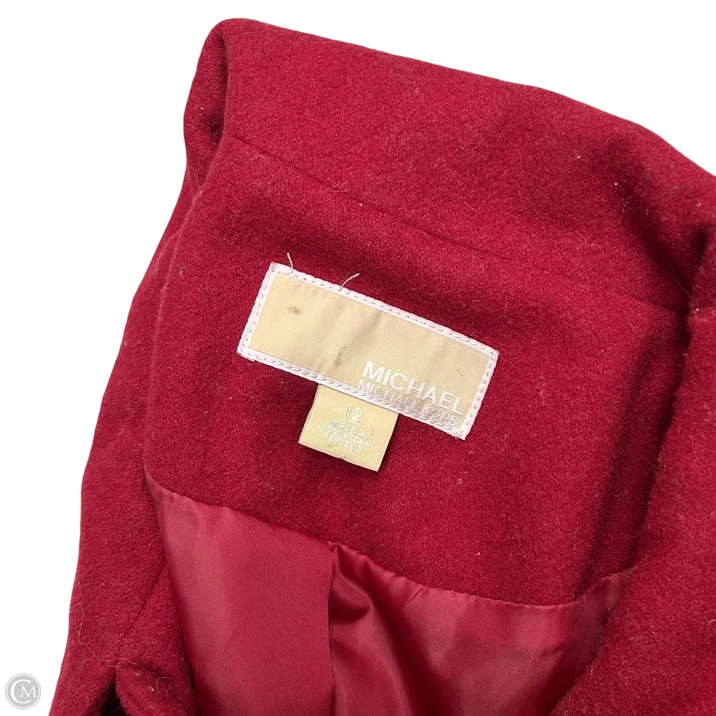 Coat Peacoat By Michael By Michael Kors In Red, Size: L