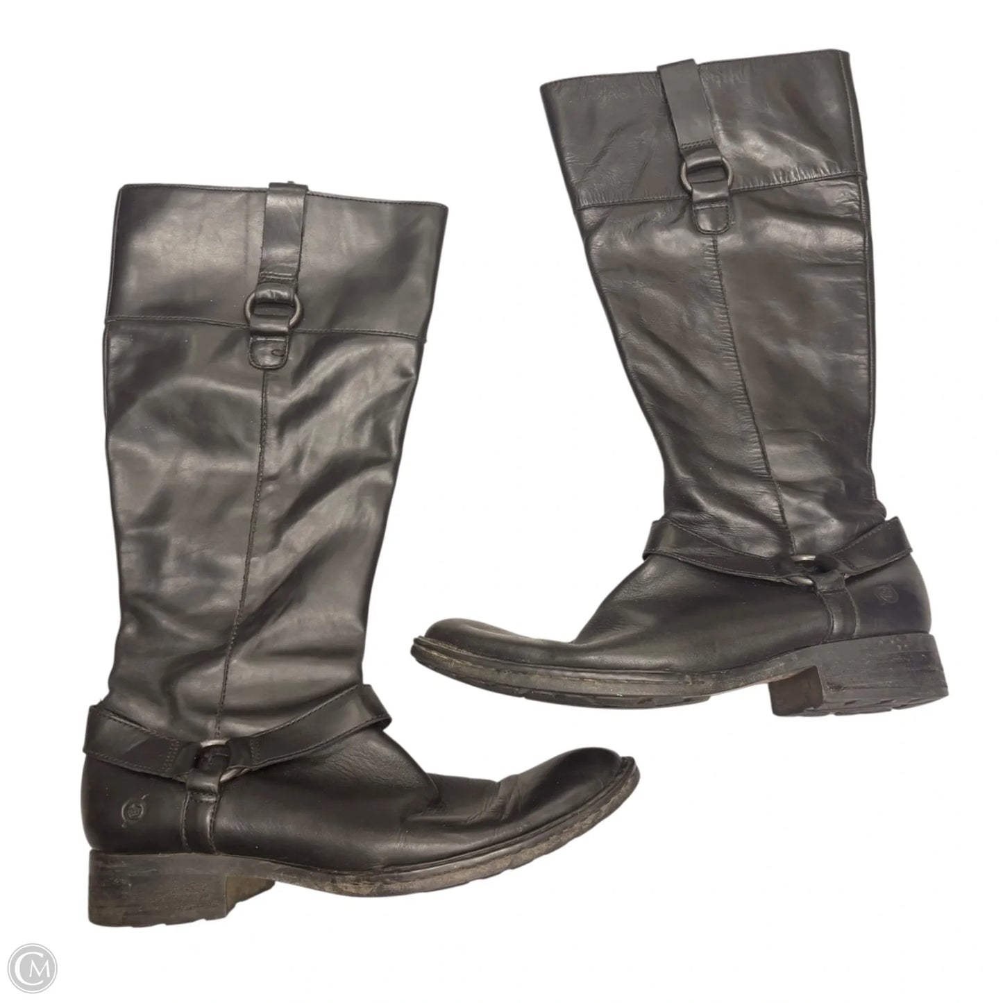 Boots Knee Heels By Born In Black, Size: 8.5