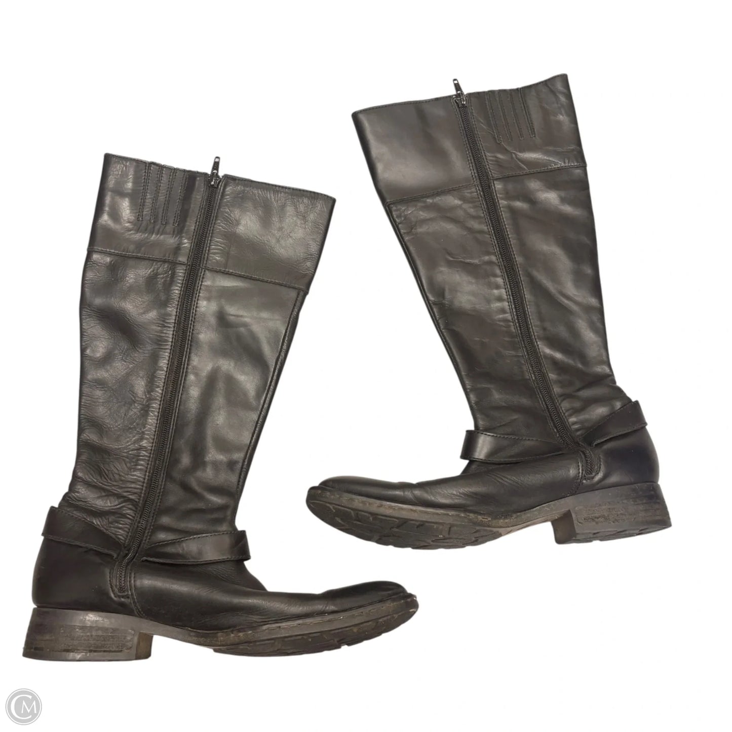 Boots Knee Heels By Born In Black, Size: 8.5