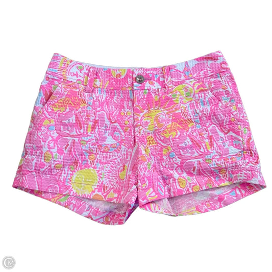 Shorts Designer By Lilly Pulitzer In Pink & White, Size: 2