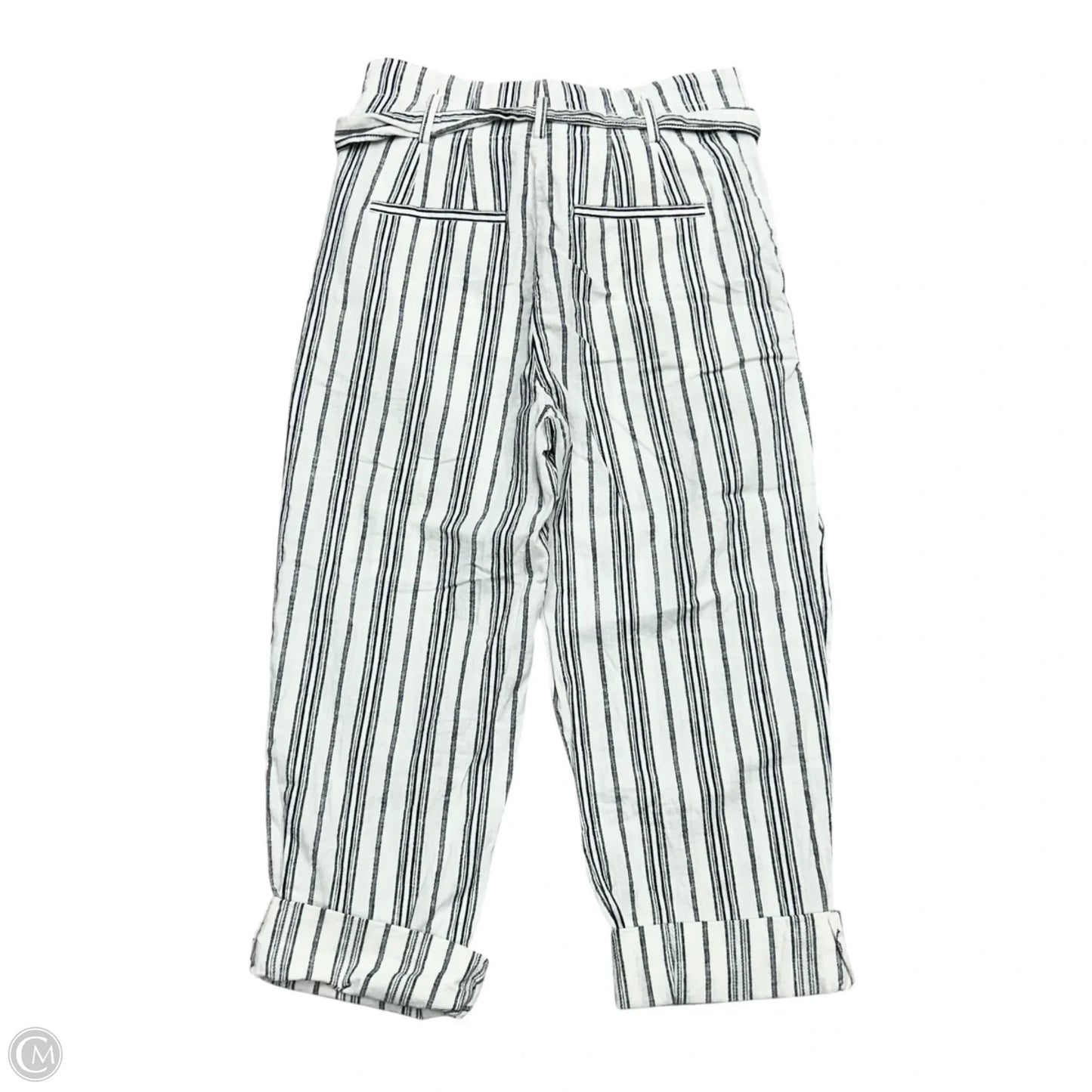 Pants Linen By Madewell In Blue & White, Size: 4