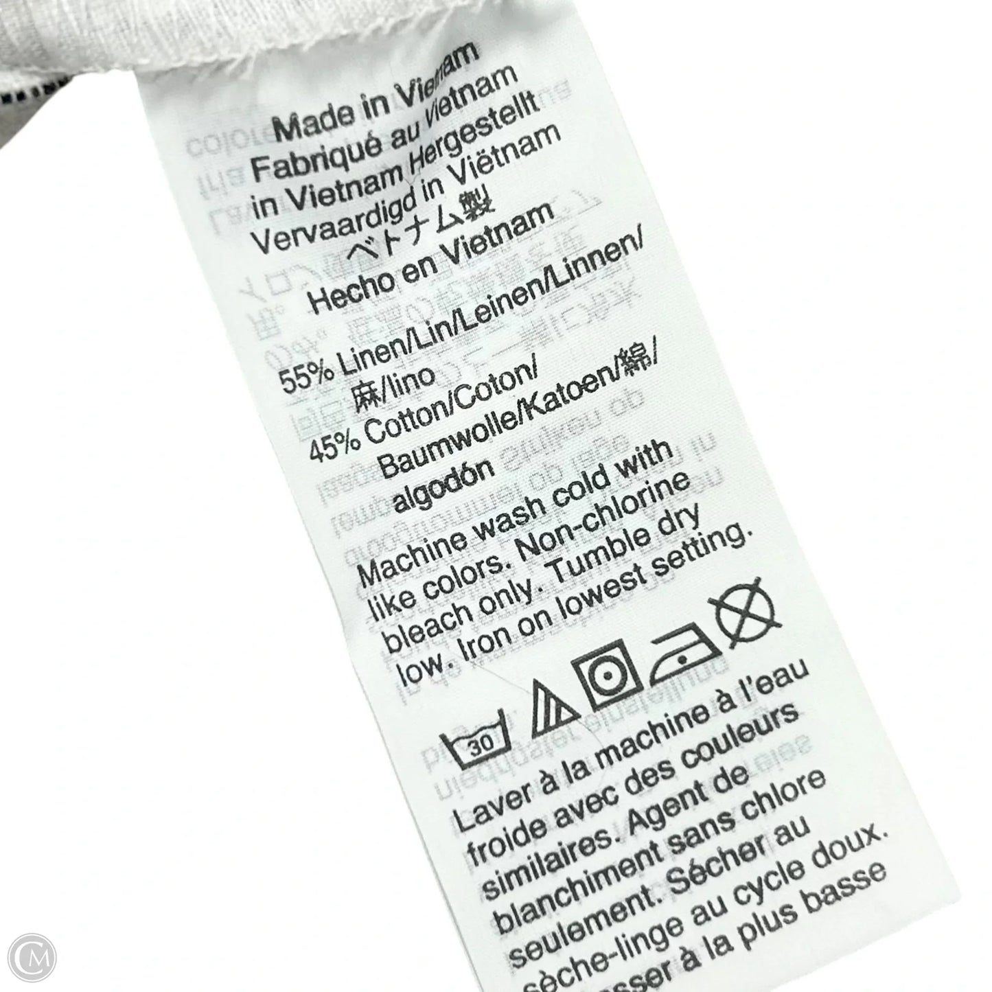 Pants Linen By Madewell In Blue & White, Size: 4