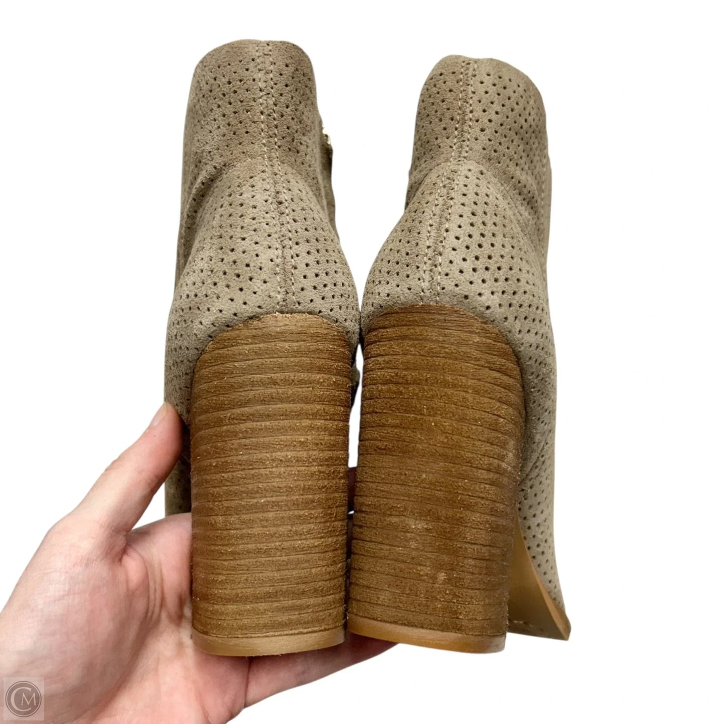 Boots Ankle Heels By Vince Camuto In Beige, Size: 8