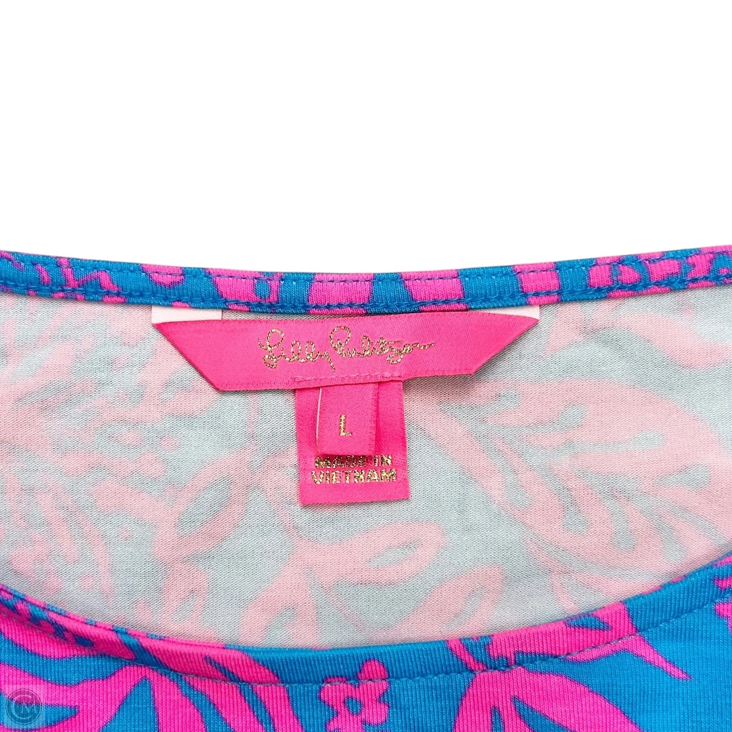 Dress Designer By Lilly Pulitzer In Blue & Pink, Size: L