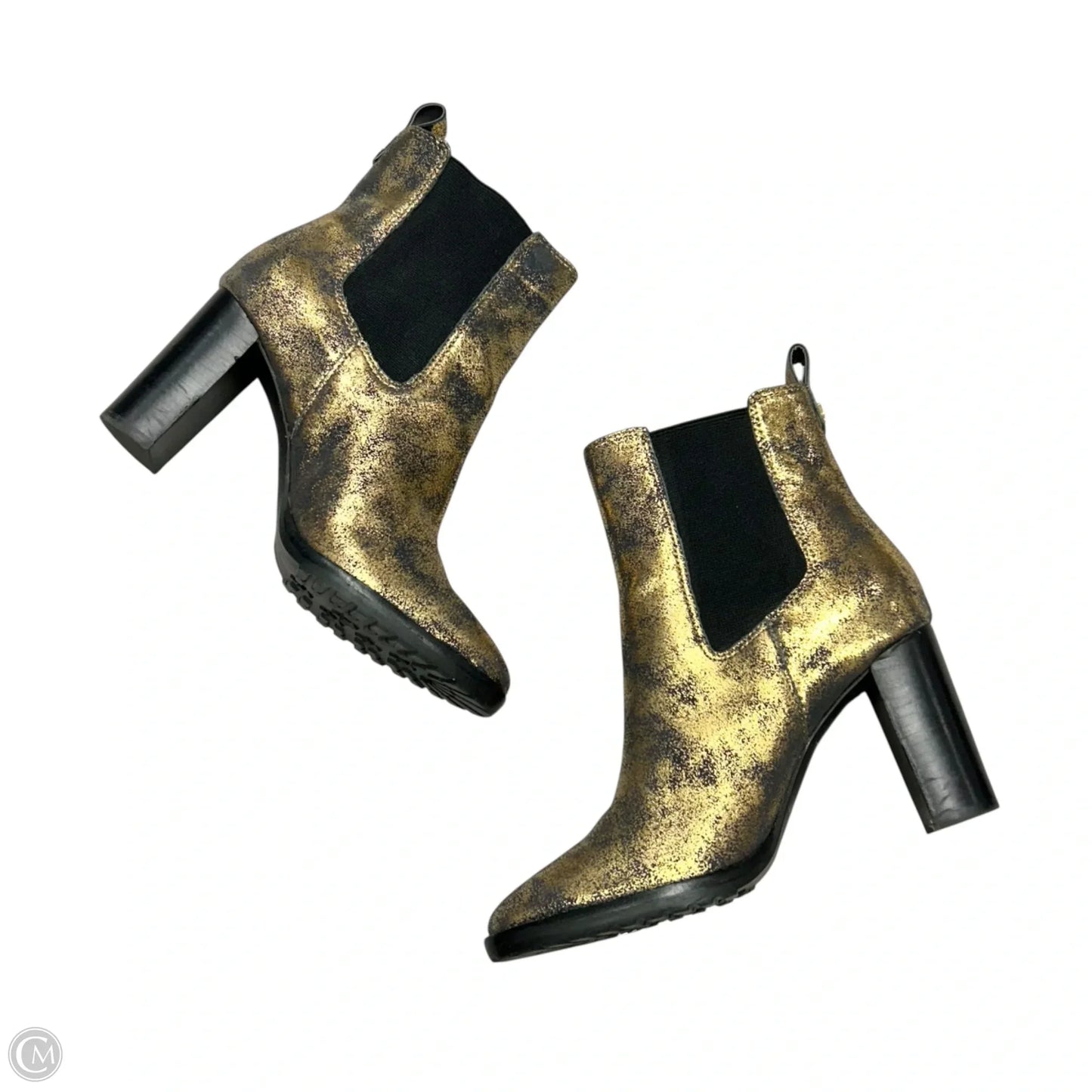 Boots Ankle Heels By Lauren By Ralph Lauren In Gold, Size: 6.5