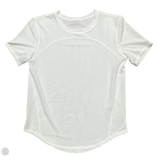 Athletic Top Short Sleeve By Lululemon In White, Size: S
