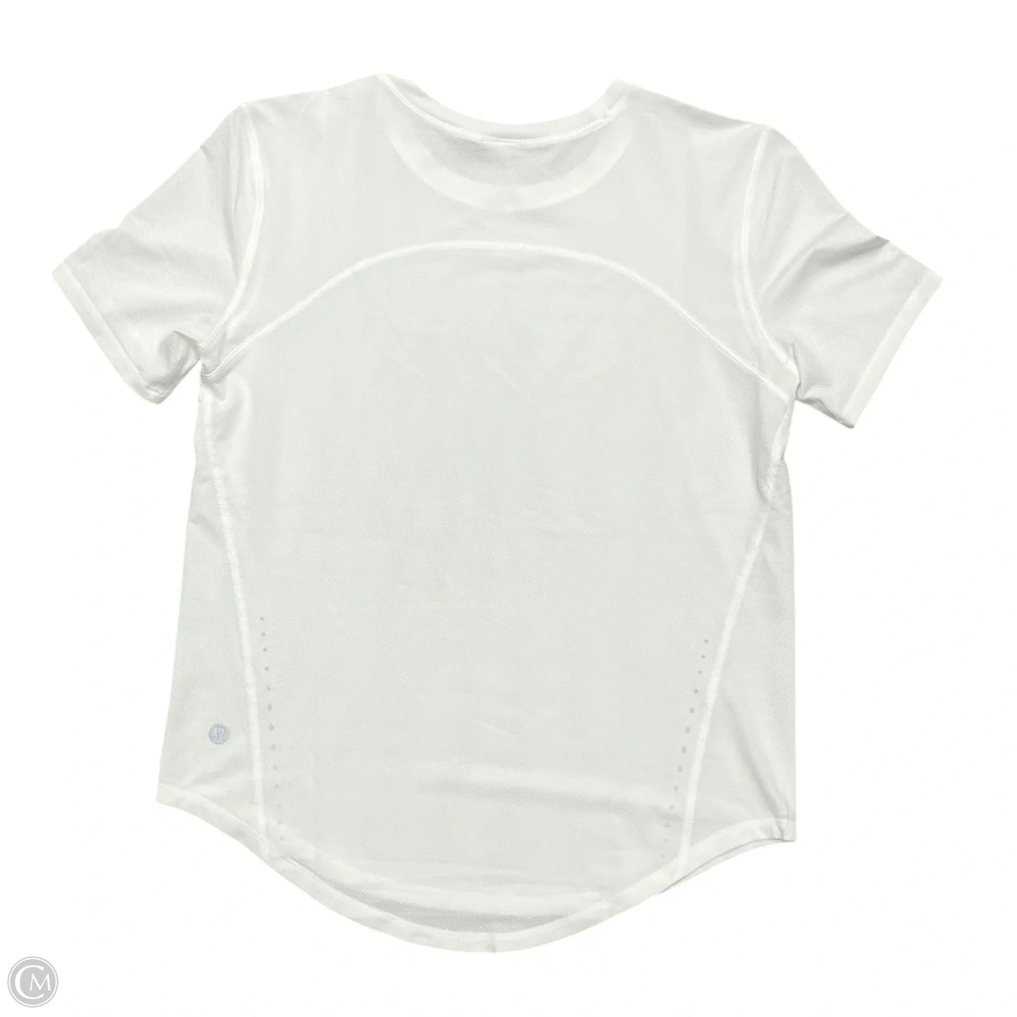 Athletic Top Short Sleeve By Lululemon In White, Size: S