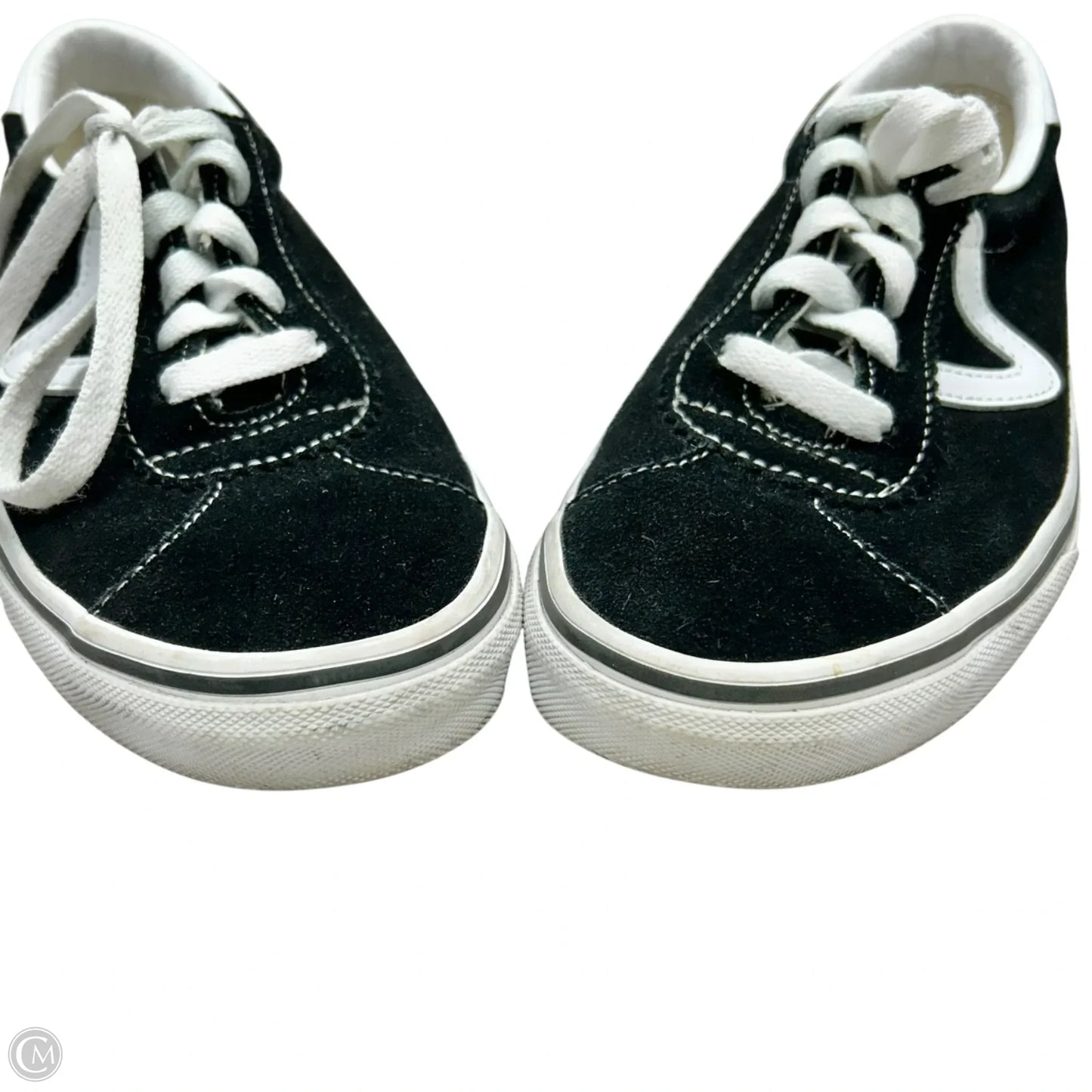 Shoes Sneakers By Vans In Black & White, Size: 6.5