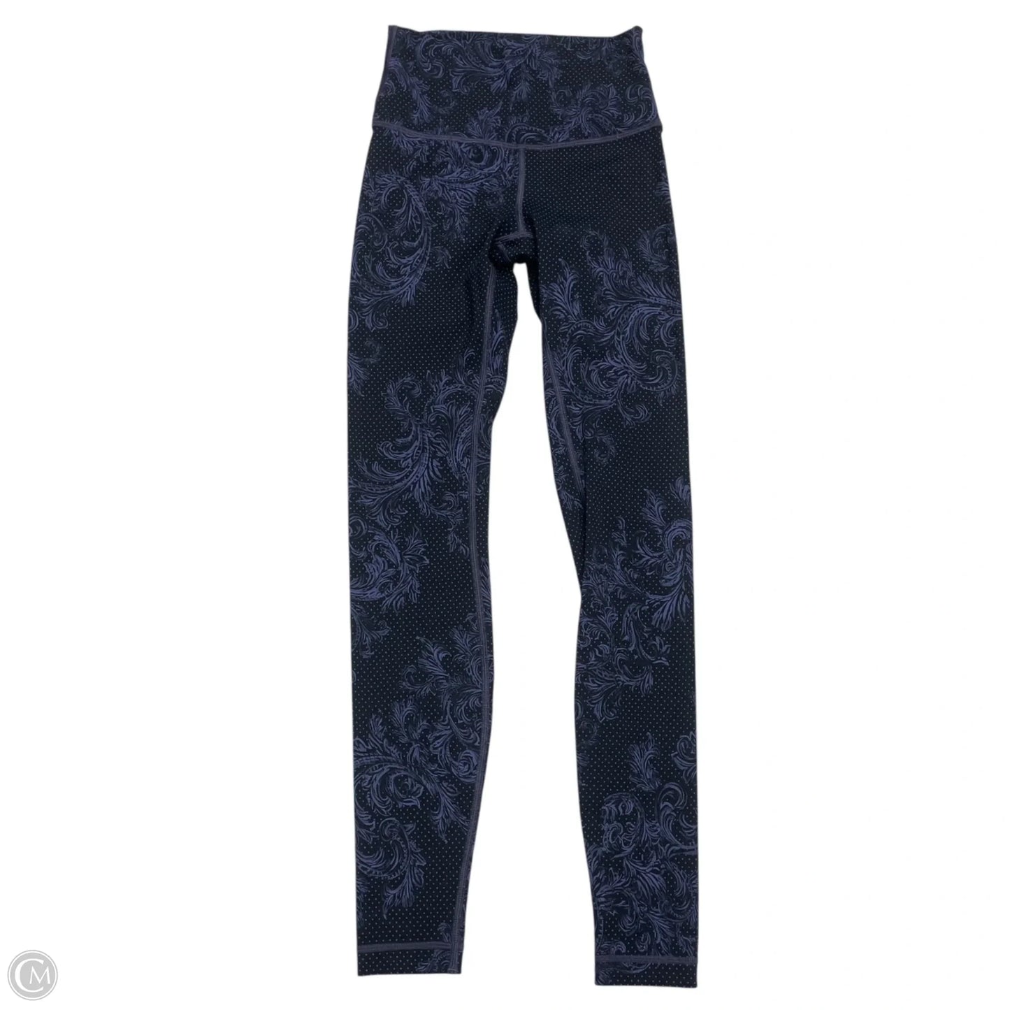 Athletic Leggings By Lululemon In Black & Blue, Size: S