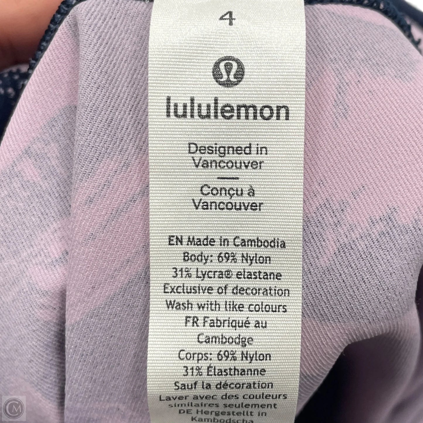 Athletic Leggings By Lululemon In Blue & Purple, Size: S
