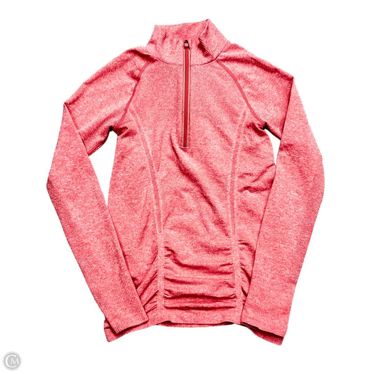 Athletic Top Long Sleeve Collar By Athleta In Peach, Size: Xs