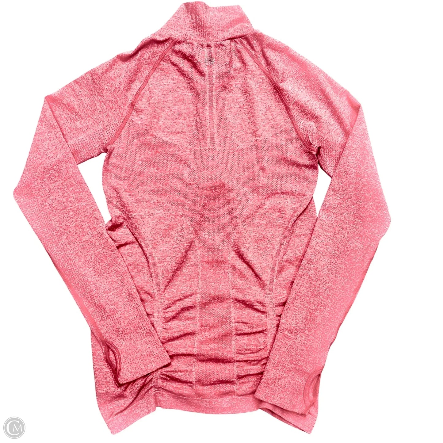 Athletic Top Long Sleeve Collar By Athleta In Peach, Size: Xs