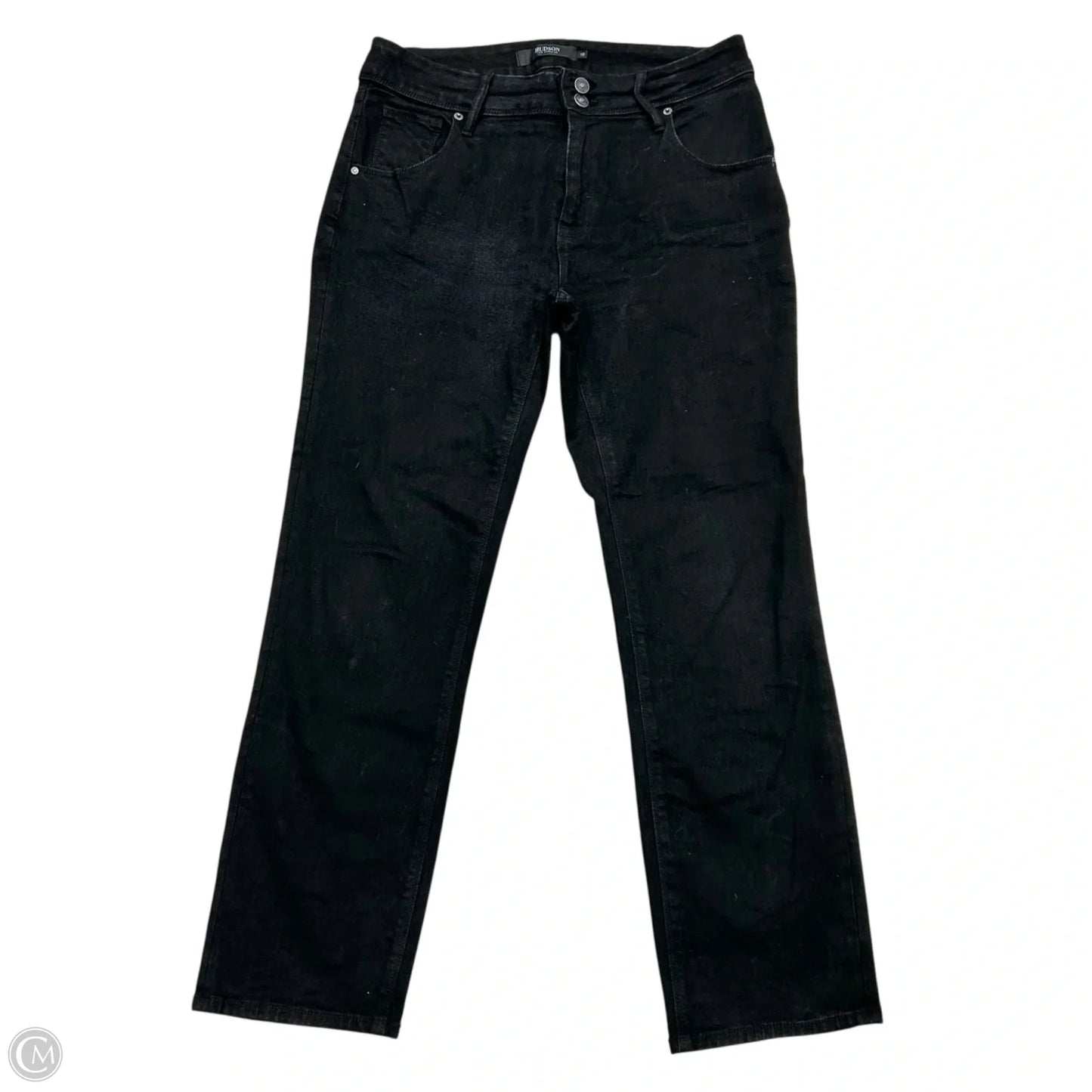 Jeans Straight By Hudson In Black Denim, Size: 10