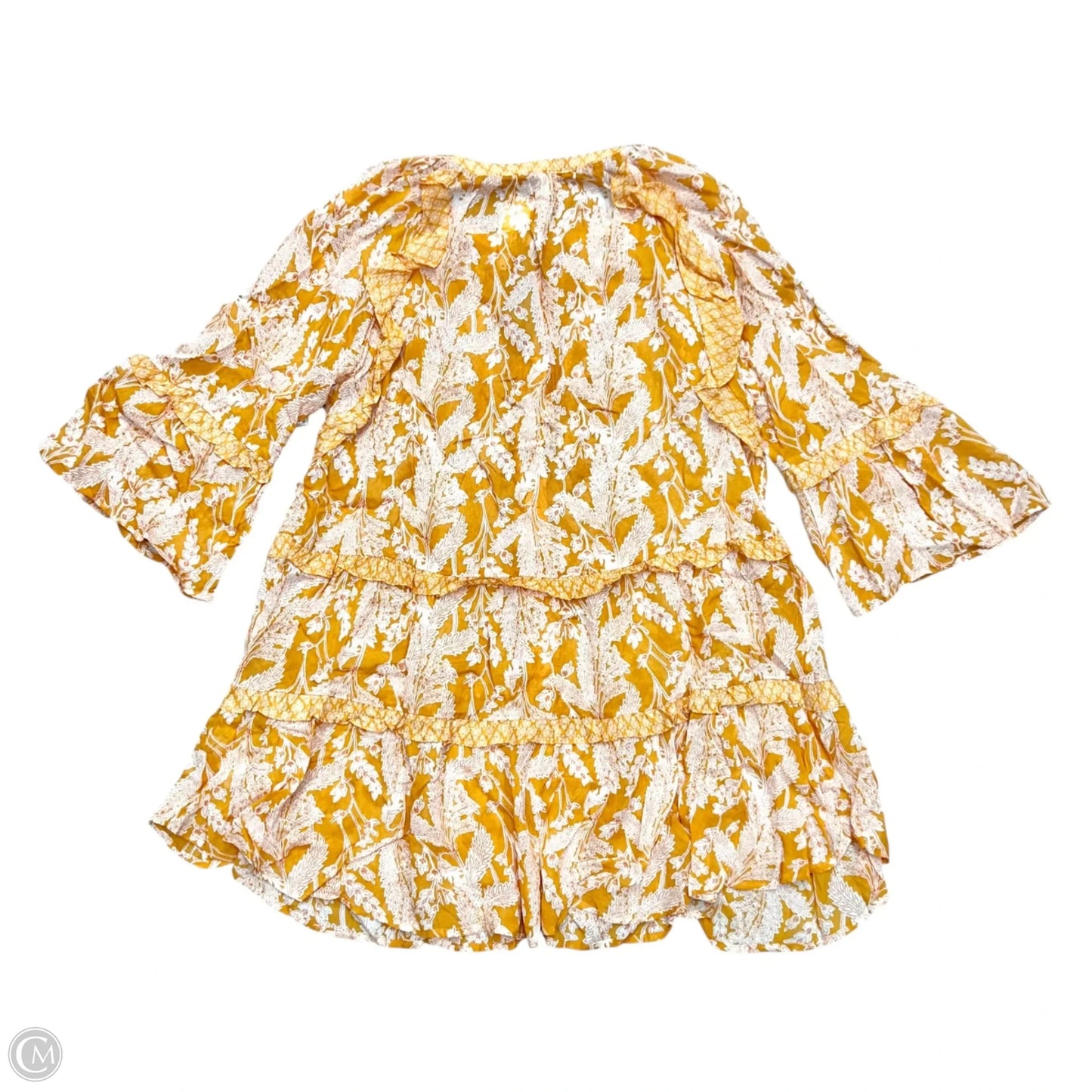 Dress Casual Short By Anthropologie In Orange & White, Size: S