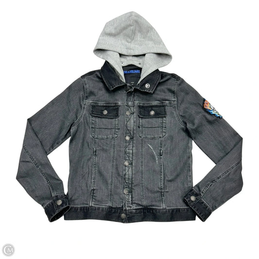 Jacket Denim By Zadig And Voltaire In Black Denim, Size: S