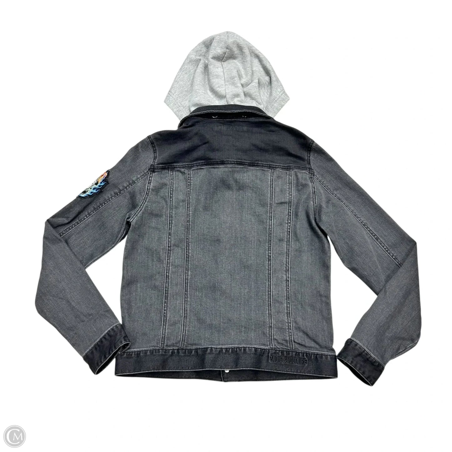 Jacket Denim By Zadig And Voltaire In Black Denim, Size: S