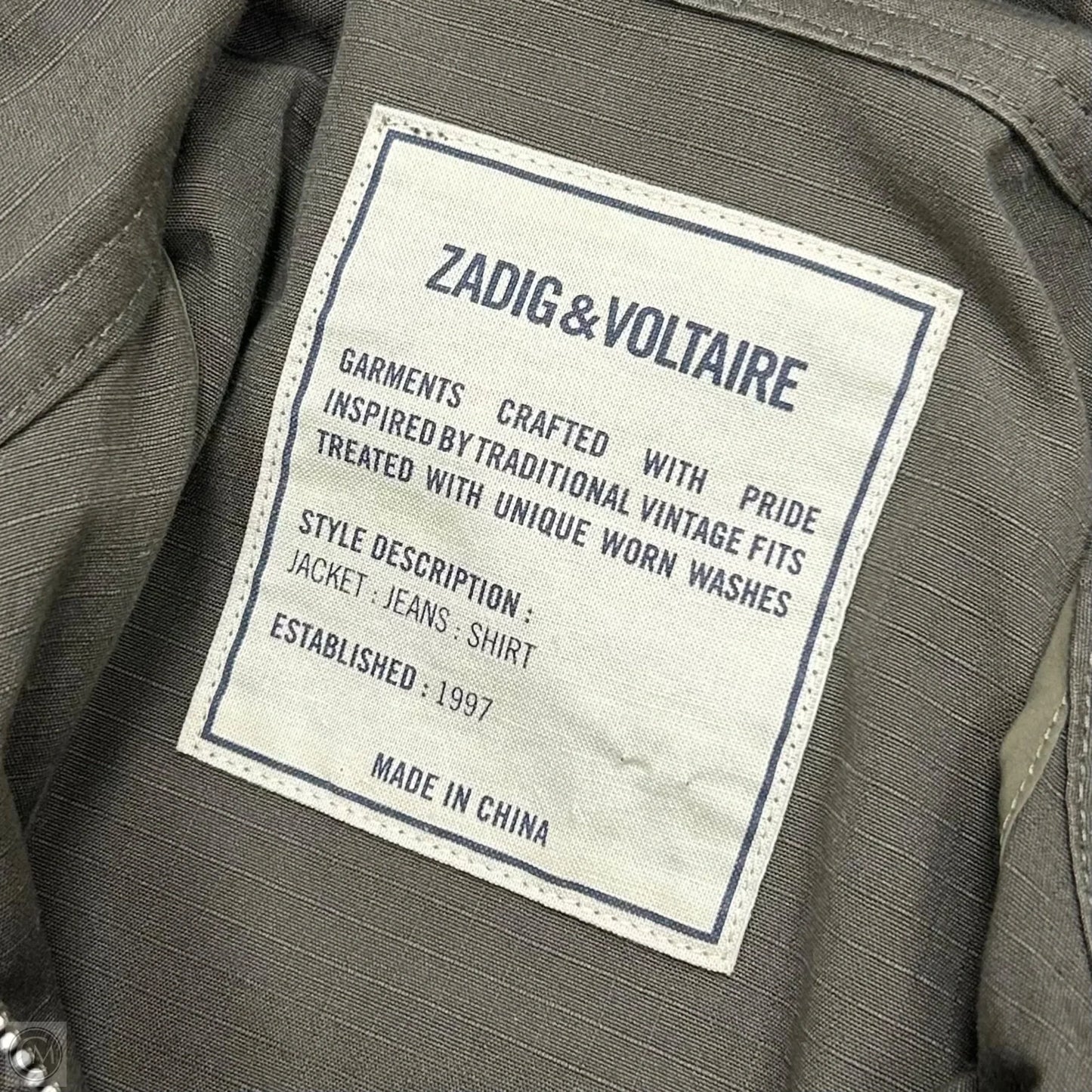 Jacket Shirt By Zadig And Voltaire In Green, Size: S