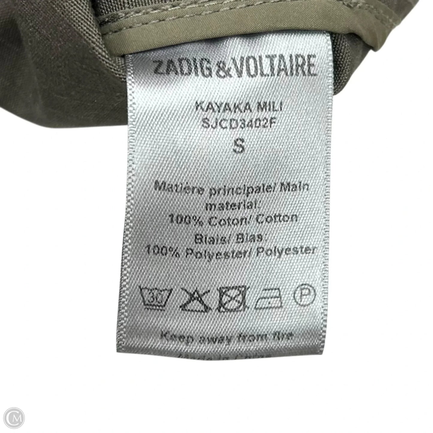 Jacket Shirt By Zadig And Voltaire In Green, Size: S