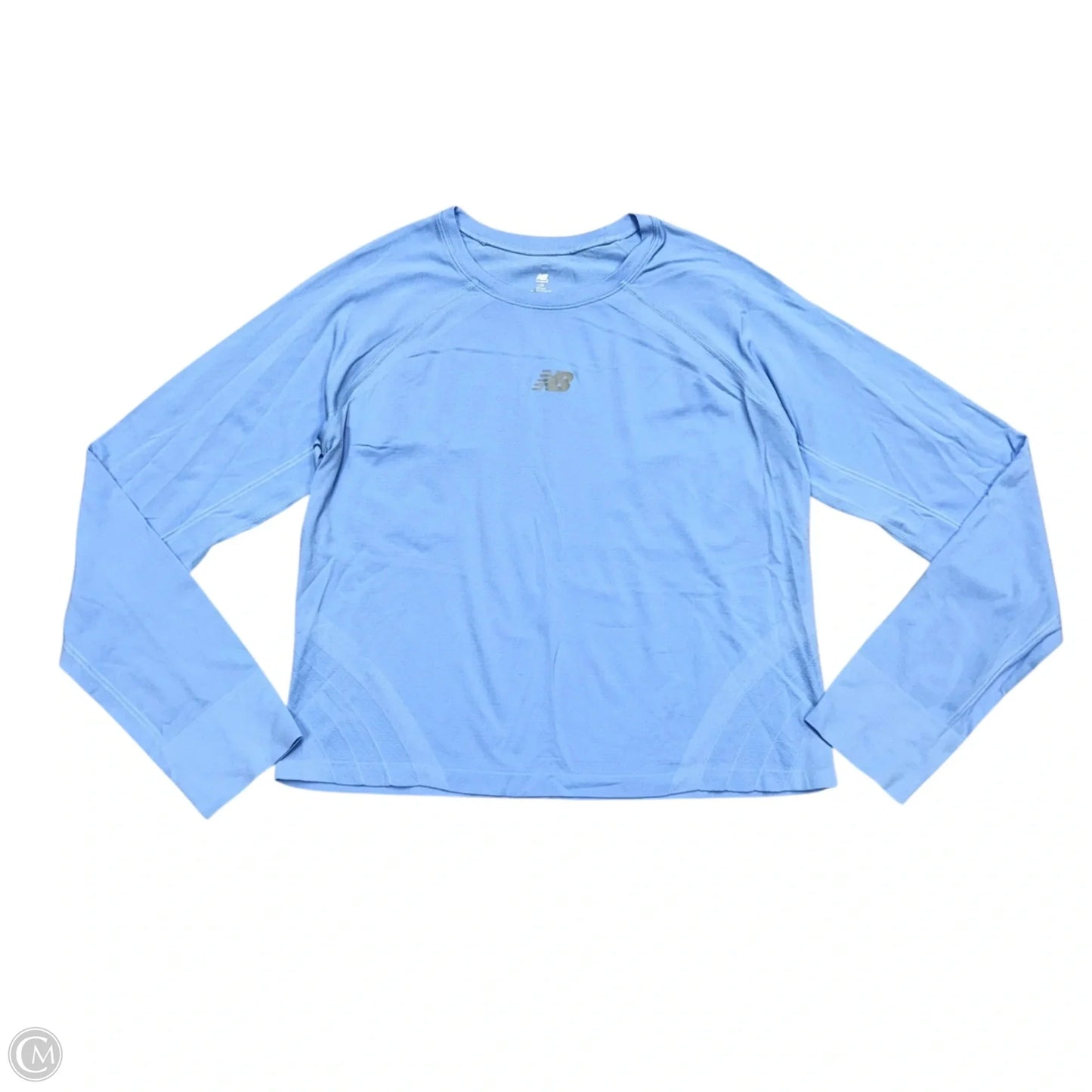 Athletic Top Long Sleeve Crewneck By New Balance In Blue, Size: L