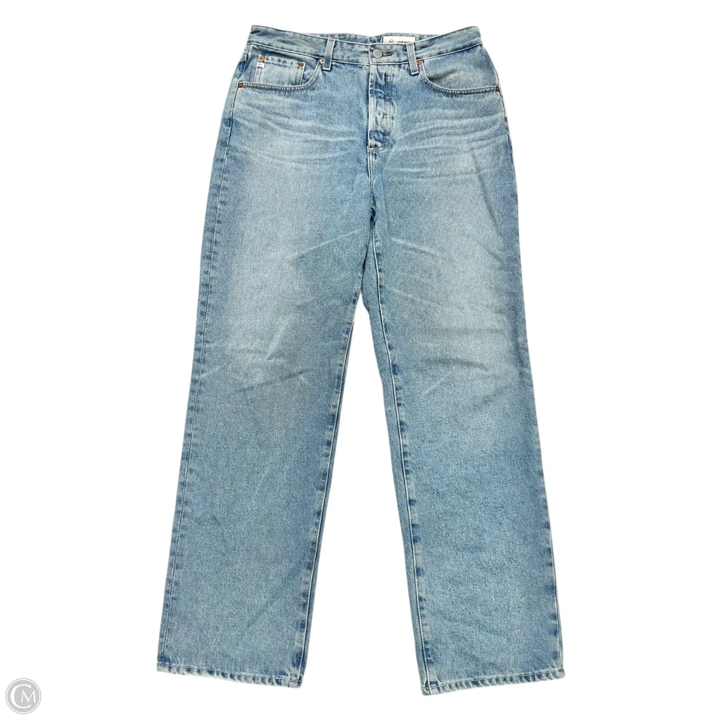 Jeans Straight By Ag Jeans In Blue Denim, Size: 10