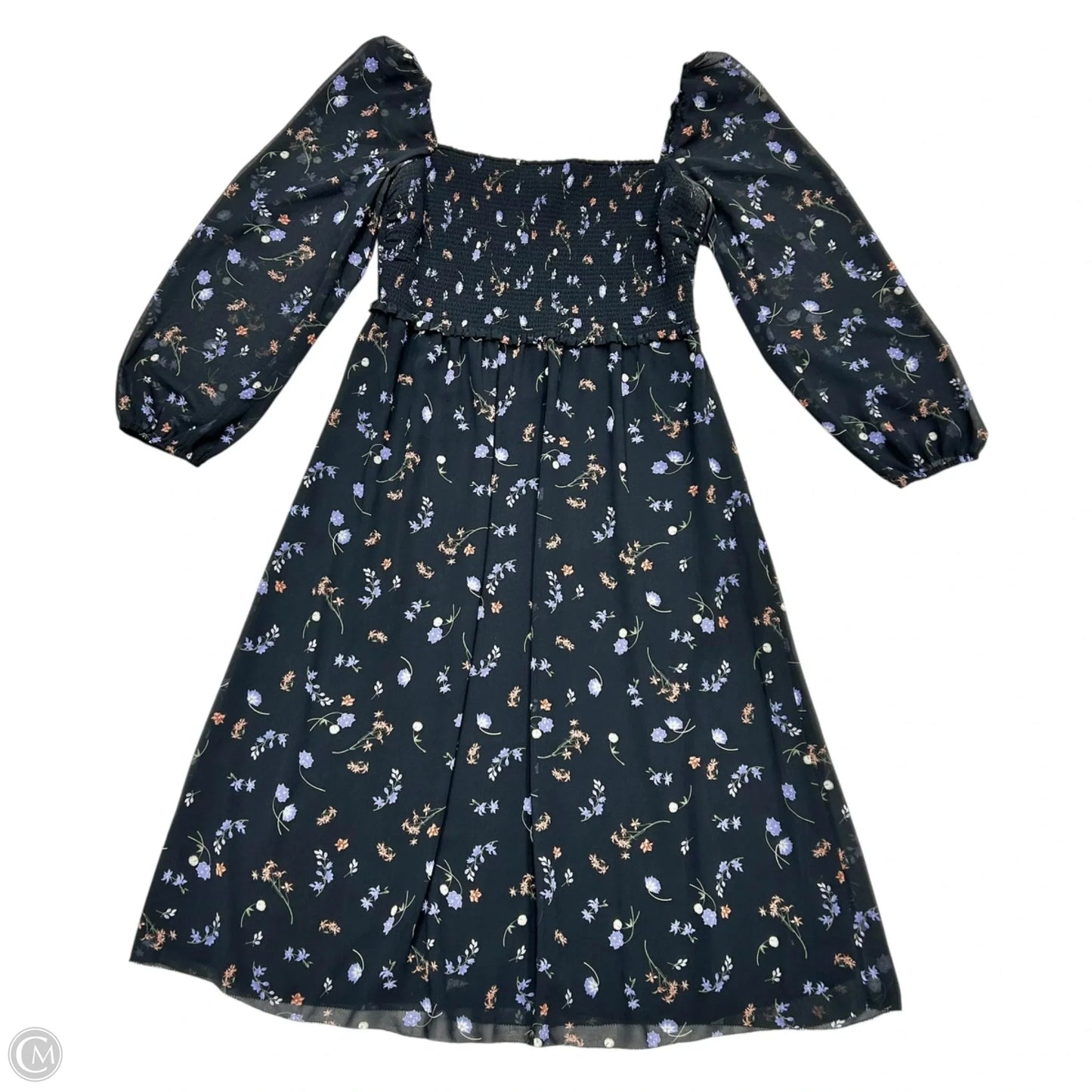 Dress Casual Maxi By Wilfred In Black & Blue, Size: Xl