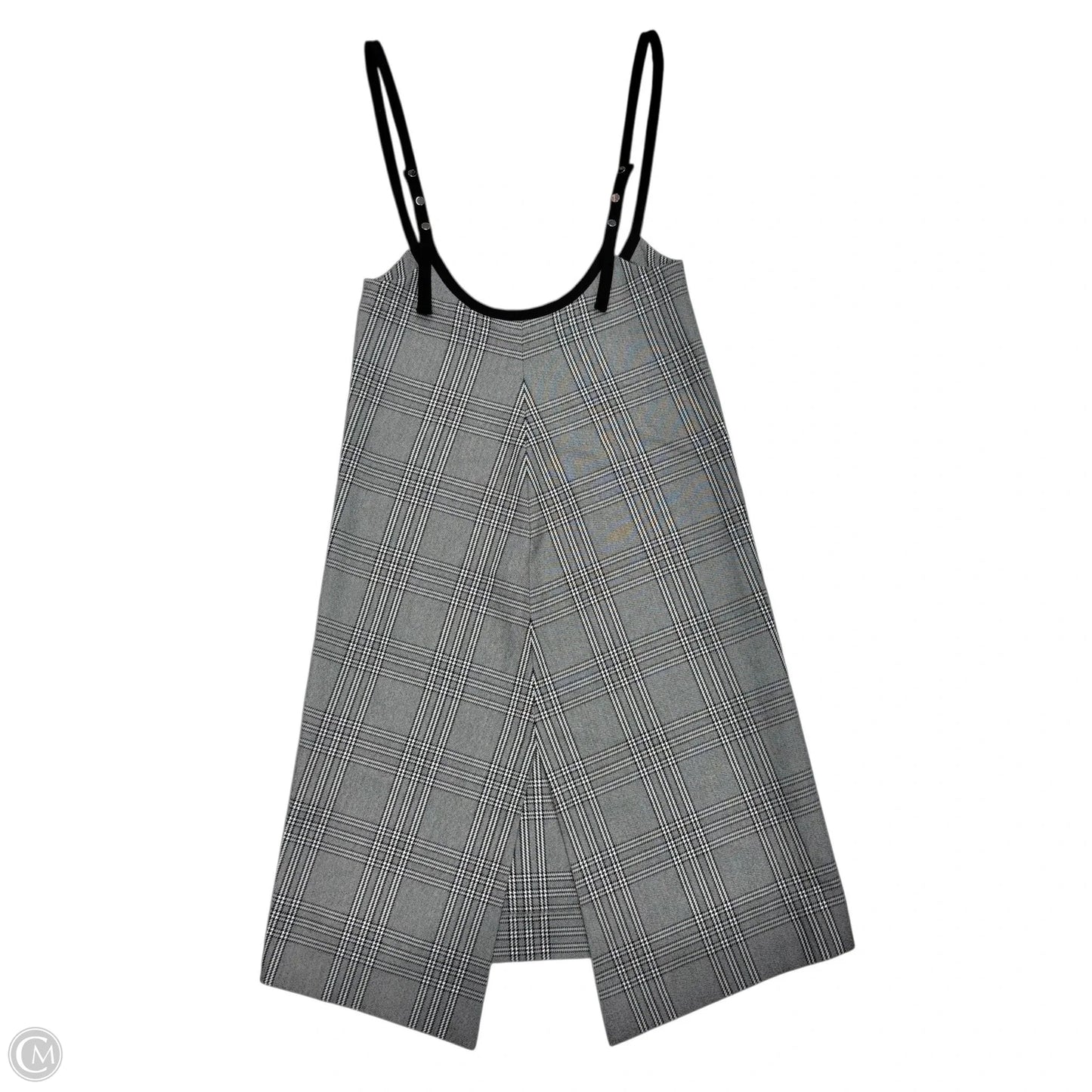 Dress Casual Short Maje In Grey & White, Size: S