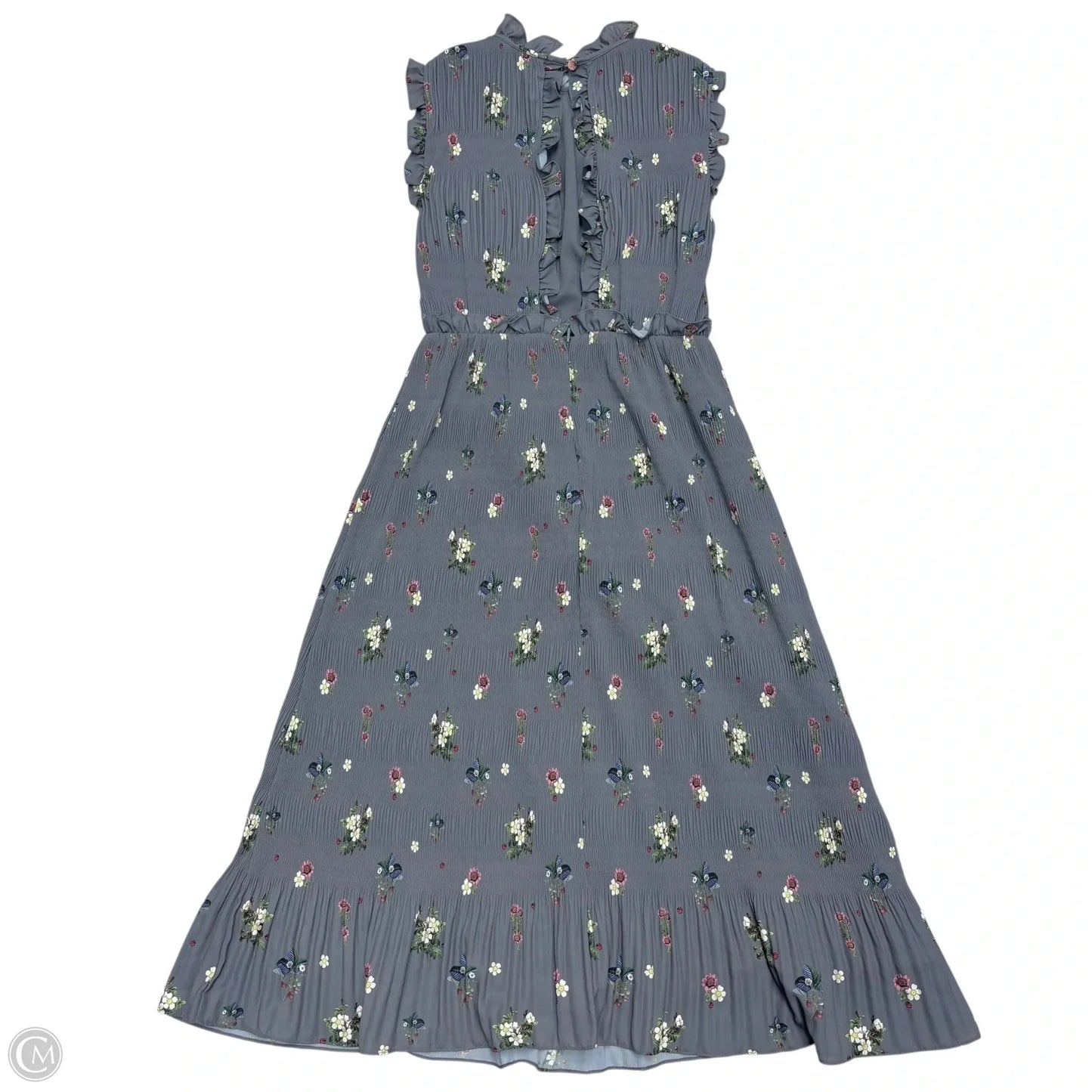 Dress Casual Midi By Ted Baker In Grey & White, Size: Xs