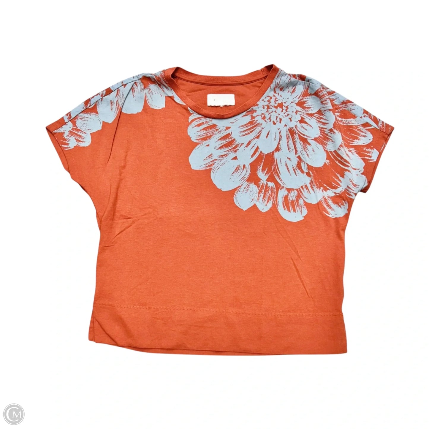 Top Short Sleeve By Anthropologie In Blue & Orange, Size: Xs