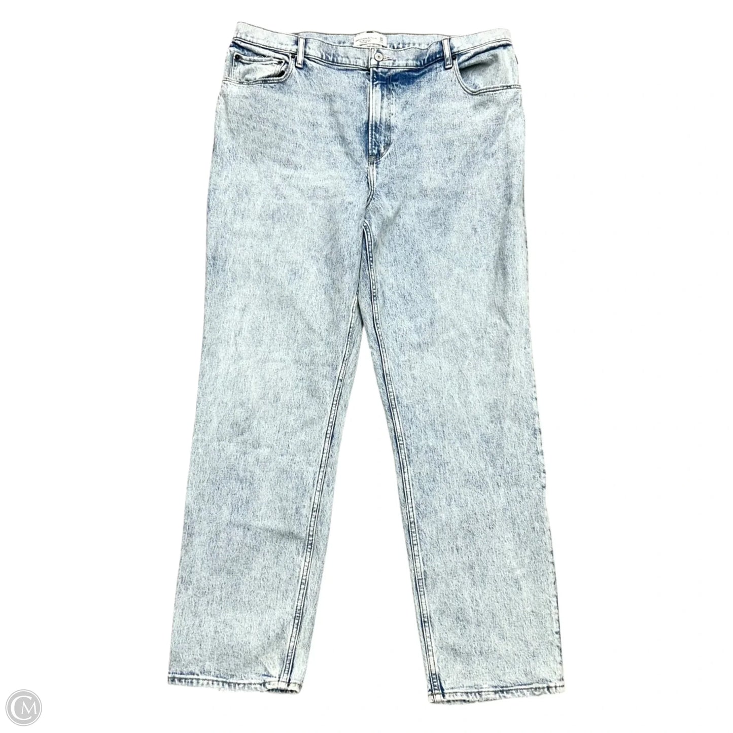 Jeans Straight By Abercrombie And Fitch In Blue Denim, Size: 18L