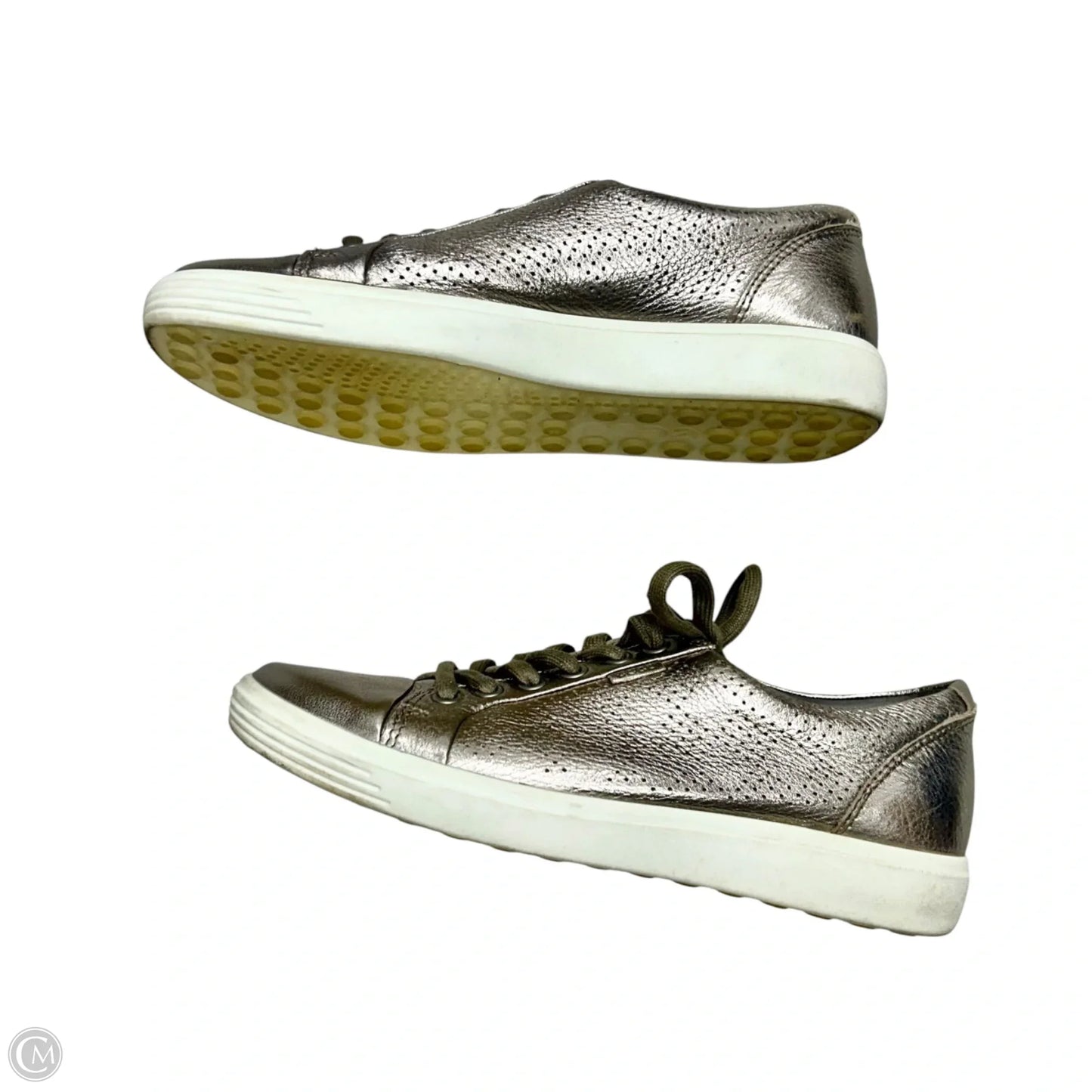 Shoes Sneakers By Ecco In Metallic, Size: 7