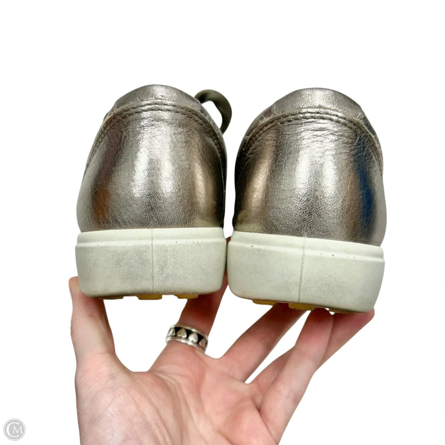 Shoes Sneakers By Ecco In Metallic, Size: 7