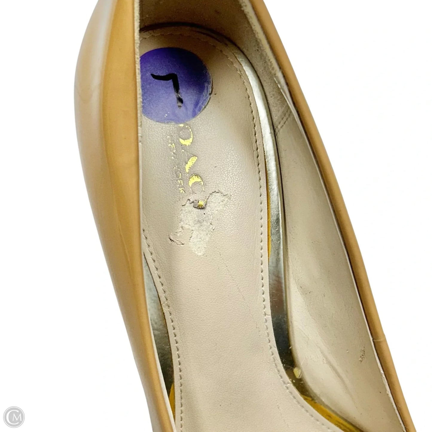 Shoes Designer By Coach In Tan, Size: 7