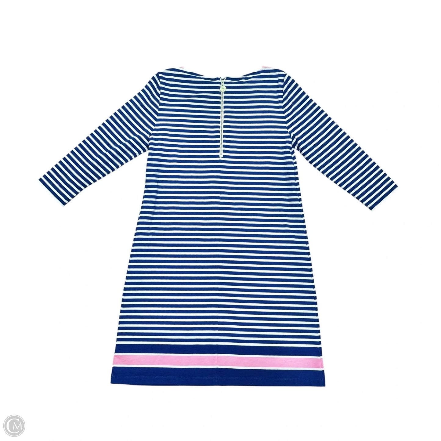 Dress Designer By Lilly Pulitzer In Blue & White, Size: L