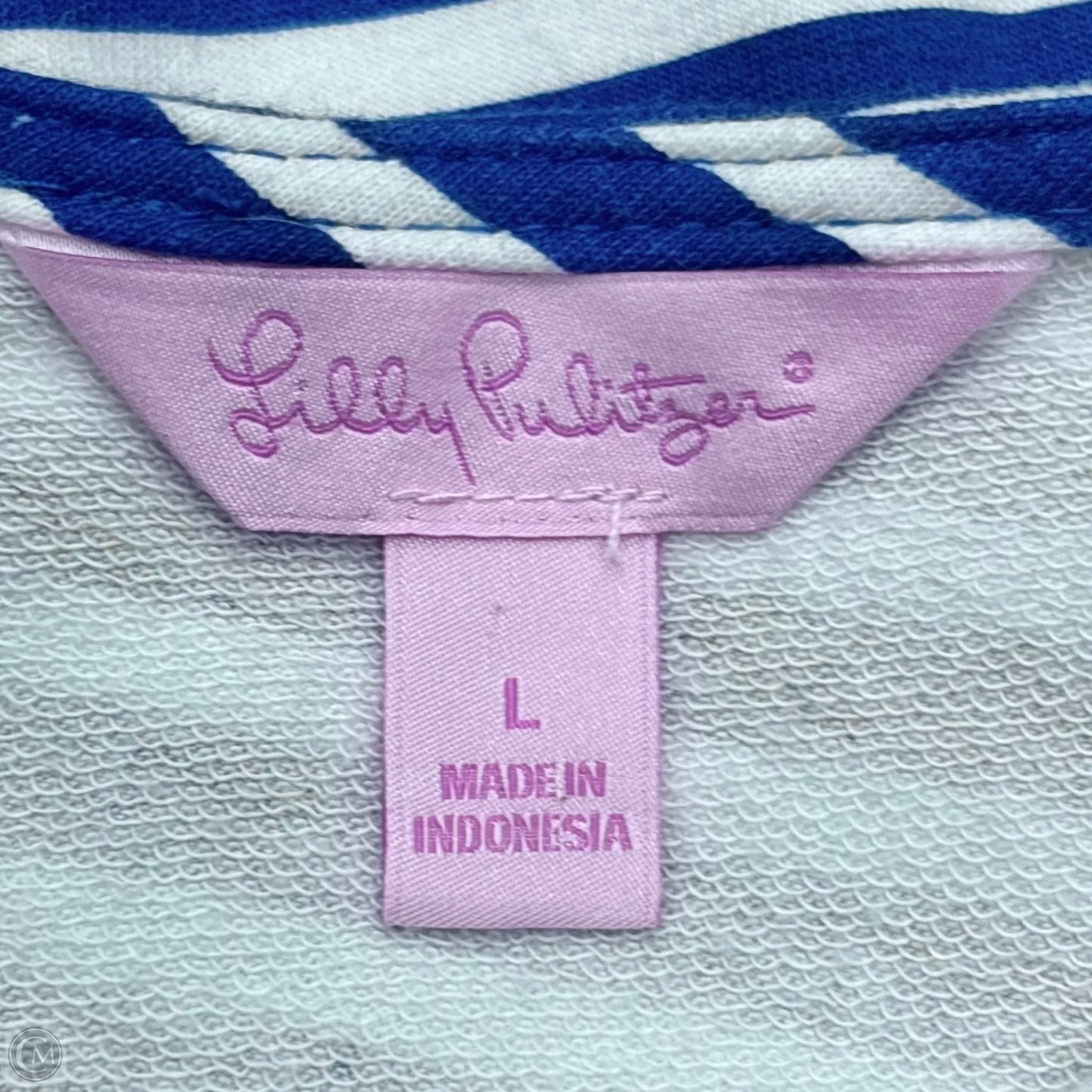 Dress Designer By Lilly Pulitzer In Blue & White, Size: L