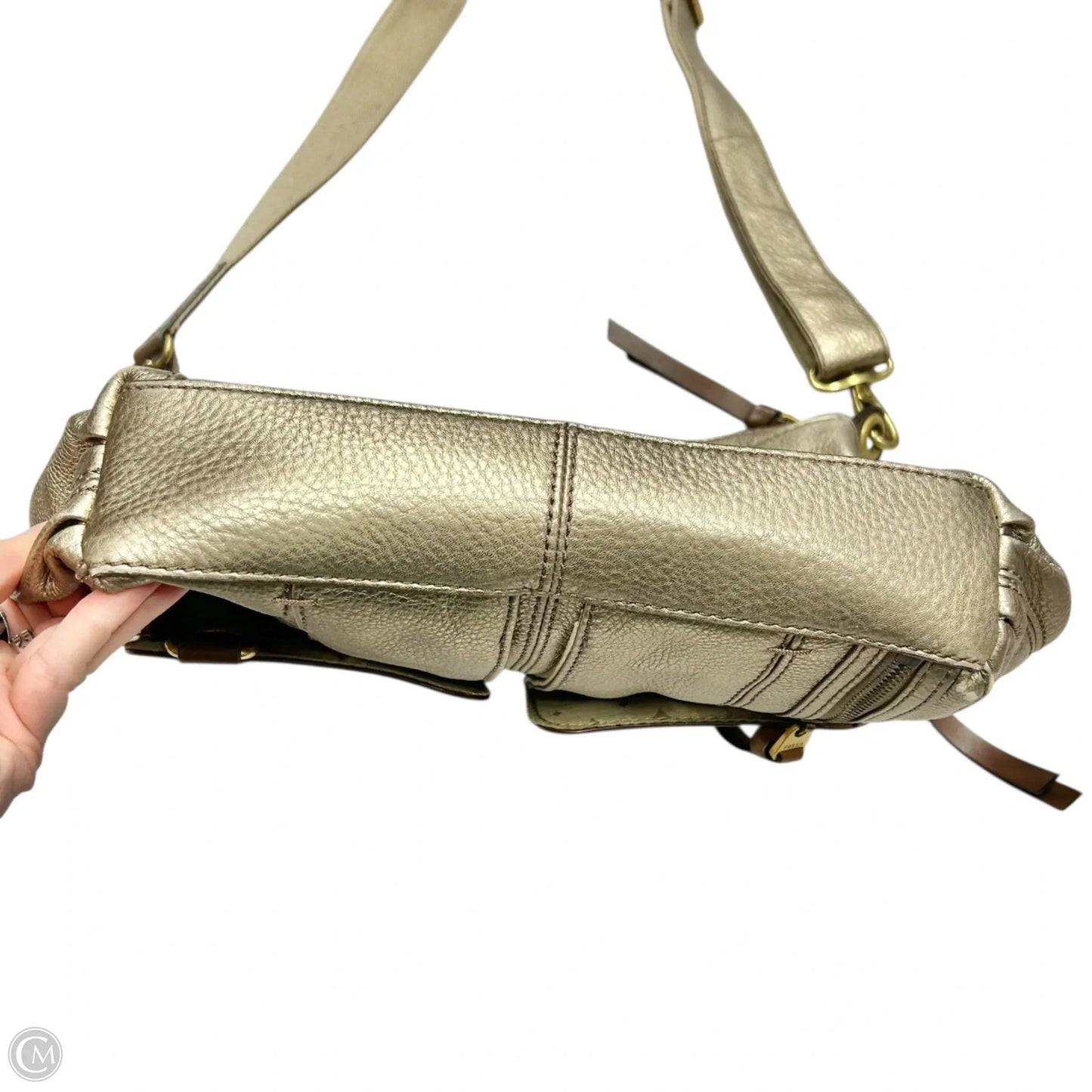 Crossbody Leather By Fossil, Size: Large