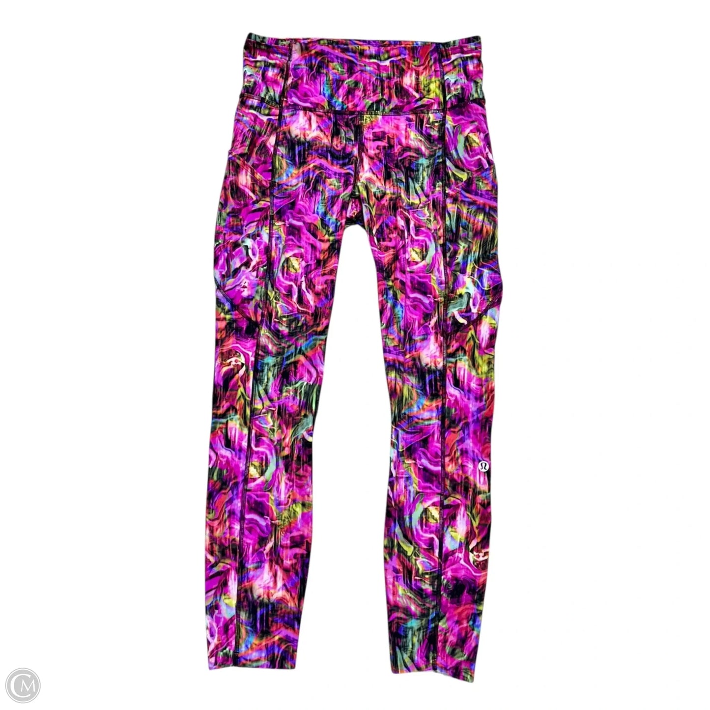 Athletic Leggings By Lululemon In Rainbow Print, Size: S