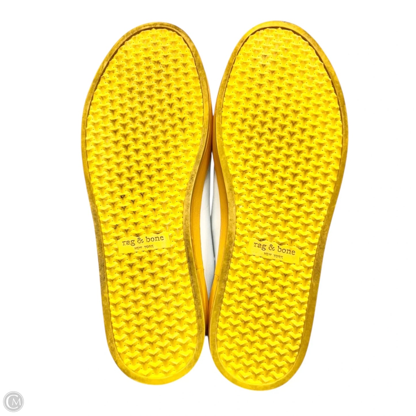 Shoes Sneakers By Rag And Bone In White & Yellow, Size: 7.5
