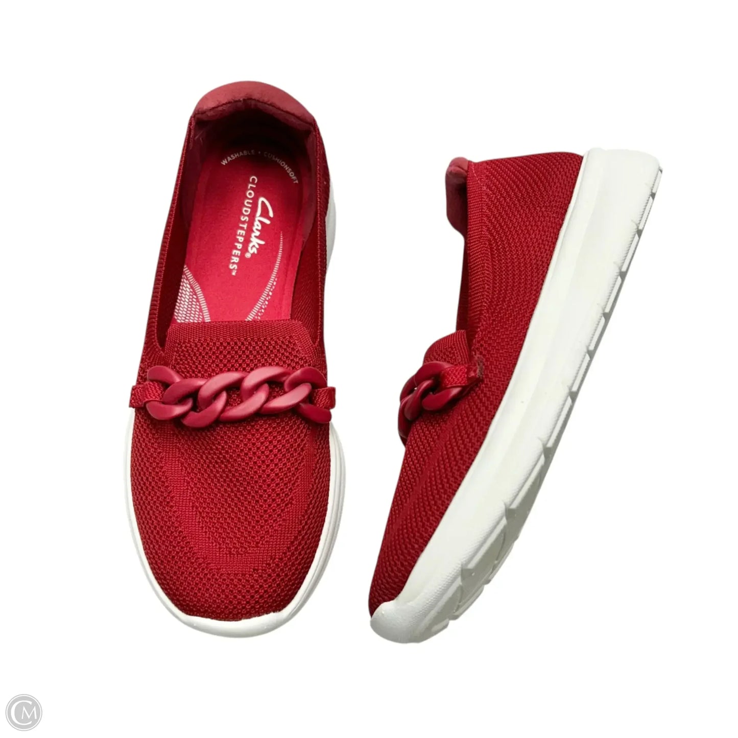 Shoes Flats By Clarks In Red, Size: 7