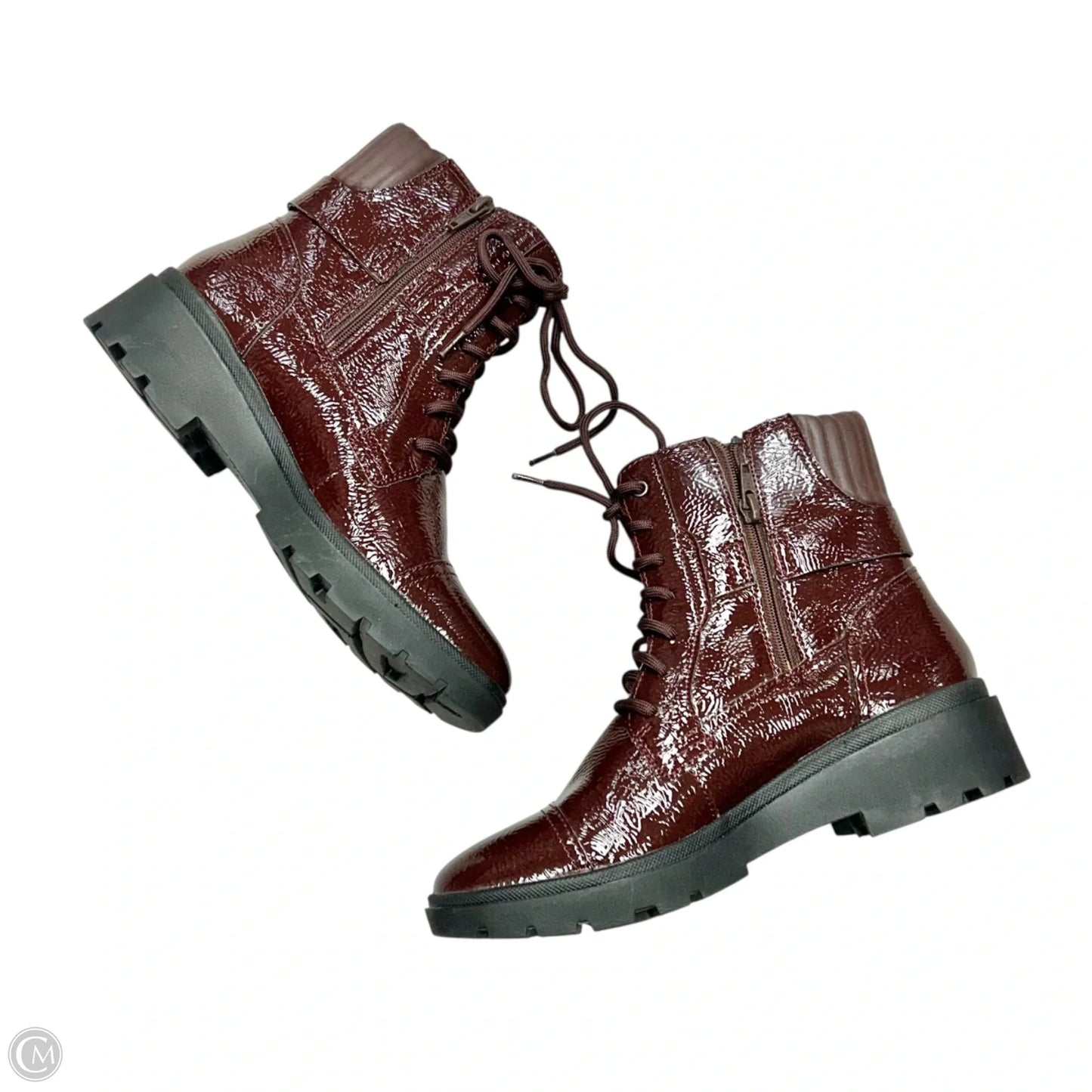Boots Combat By Clarks In Maroon, Size: 7