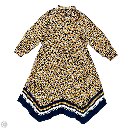 Dress Casual Midi By Maggy London In Blue & Orange, Size: 2x