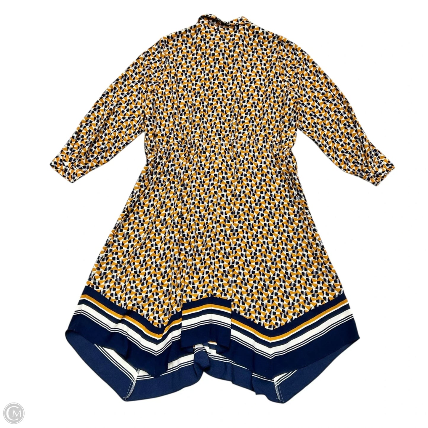 Dress Casual Midi By Maggy London In Blue & Orange, Size: 2x