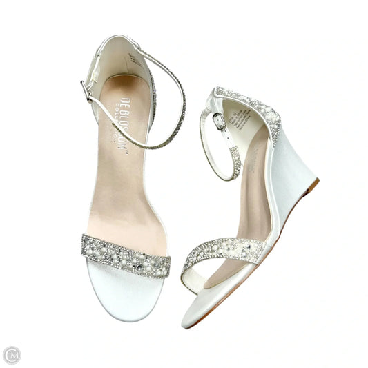 Sandals Heels Wedge By De Blossom In White, Size: 8.5