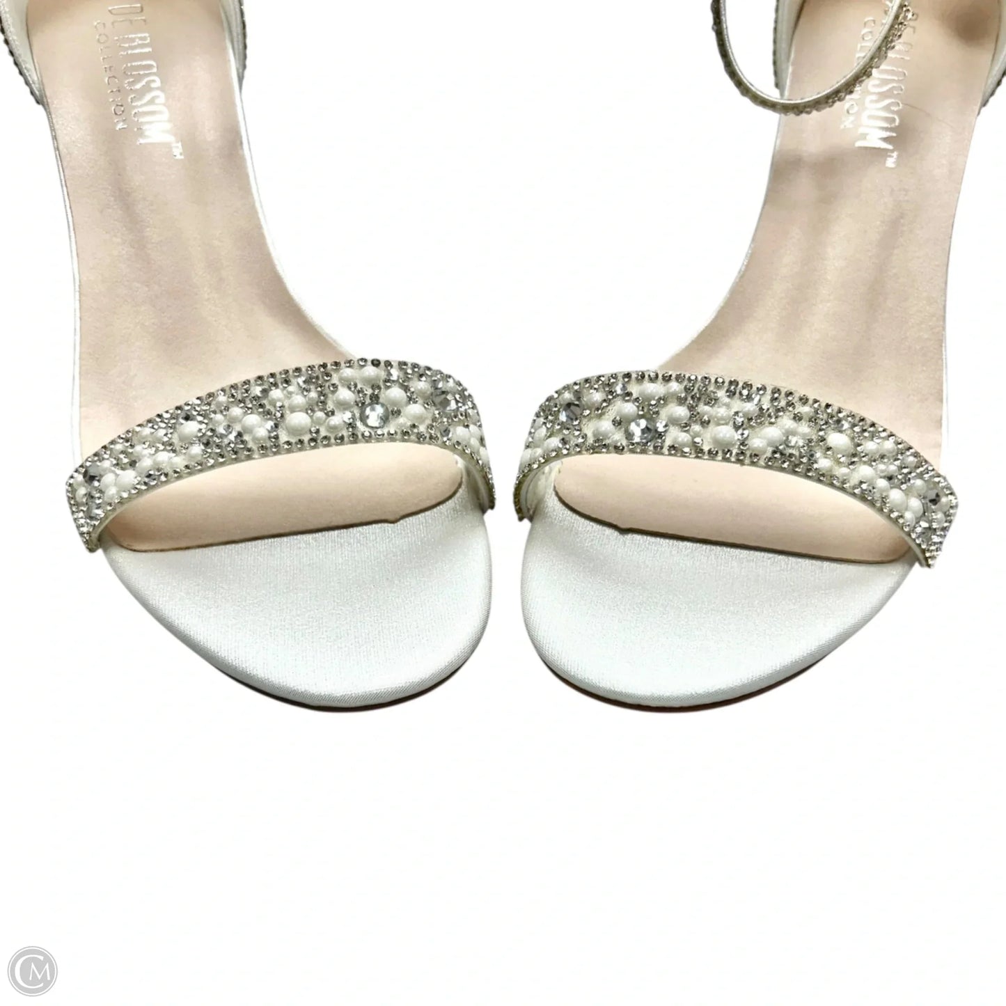 Sandals Heels Wedge By De Blossom In White, Size: 8.5