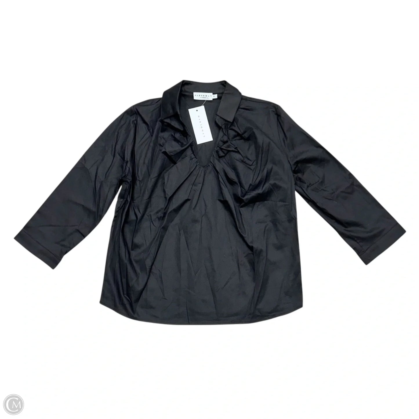Top Long Sleeve By Harshman In Black, Size: S