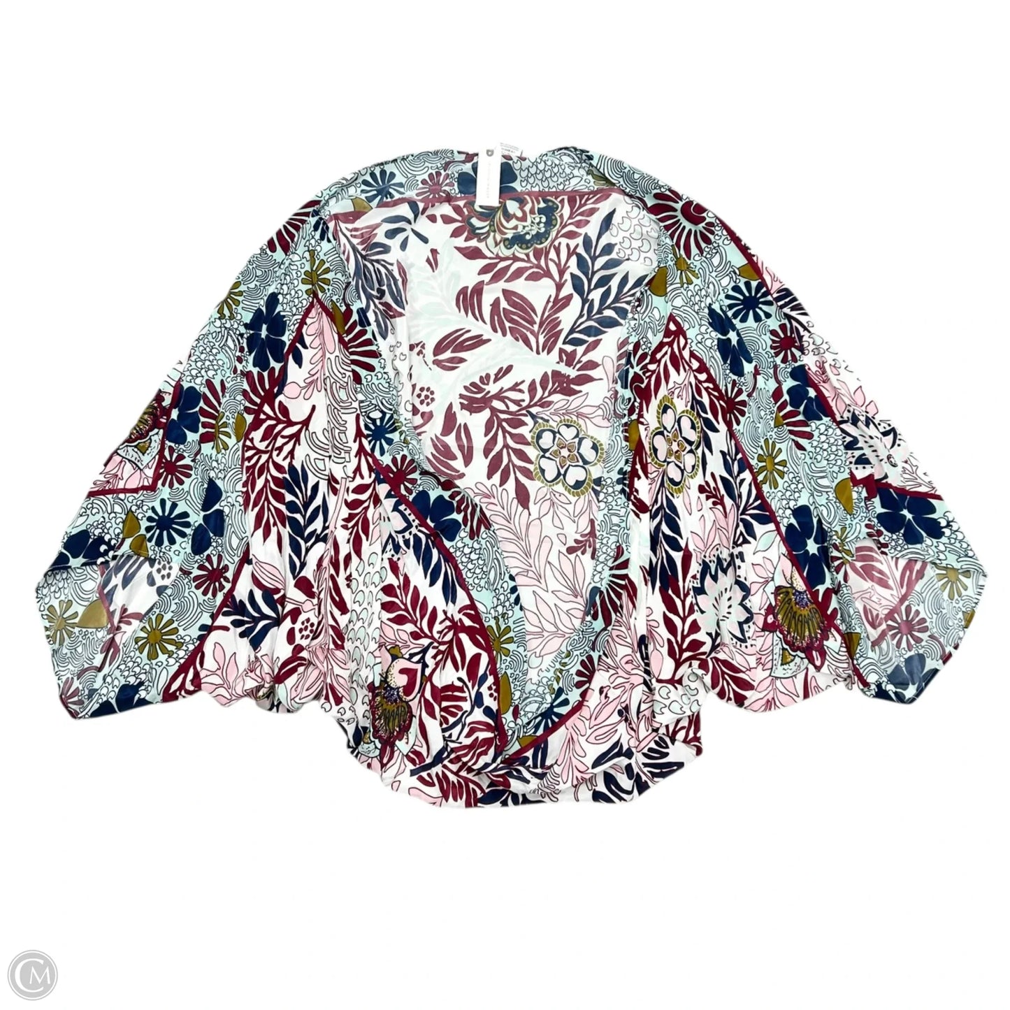 Kimono By Anthropologie In Blue Red & White, Size: Osfm