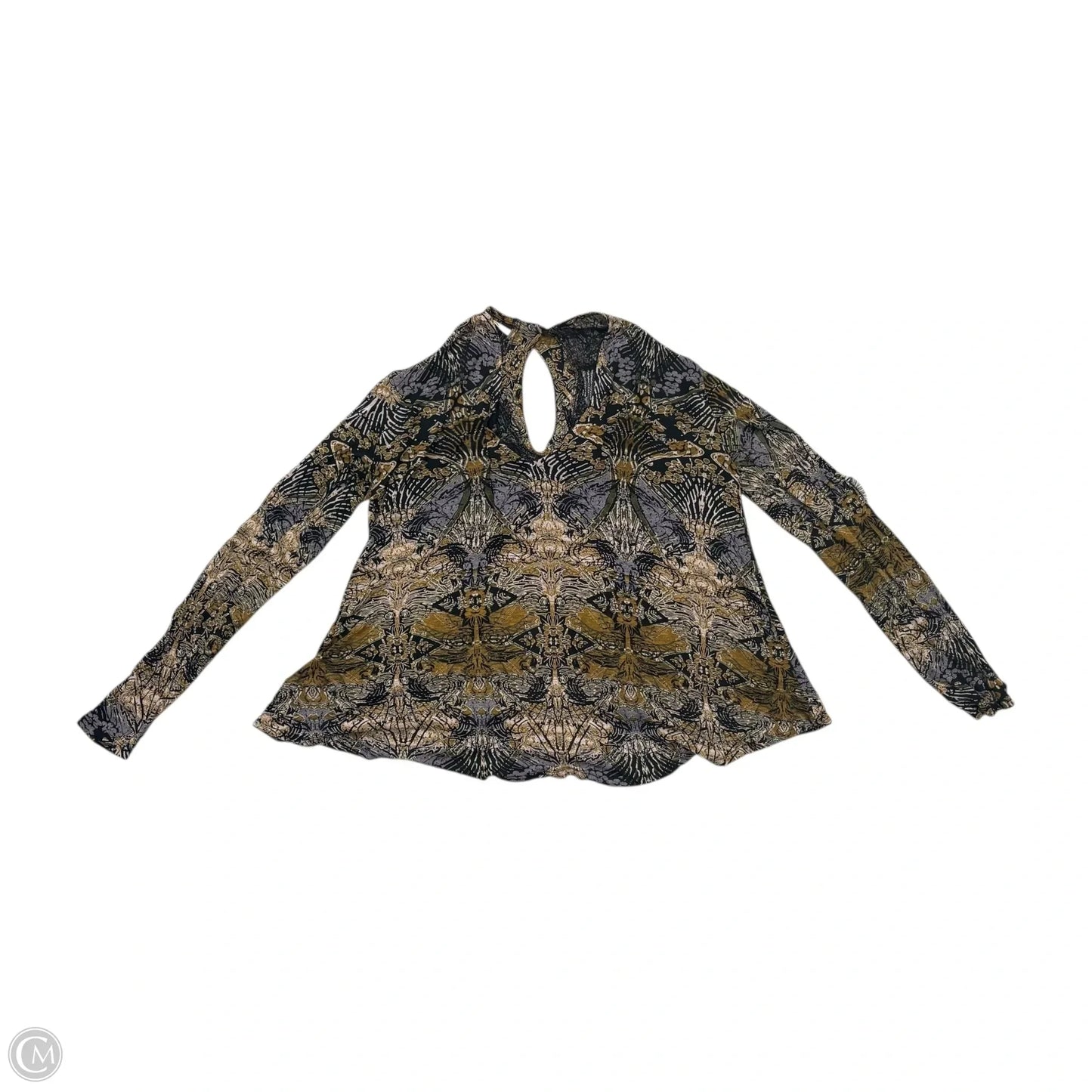 Top Long Sleeve By Free People In Black & Brown, Size: Xs