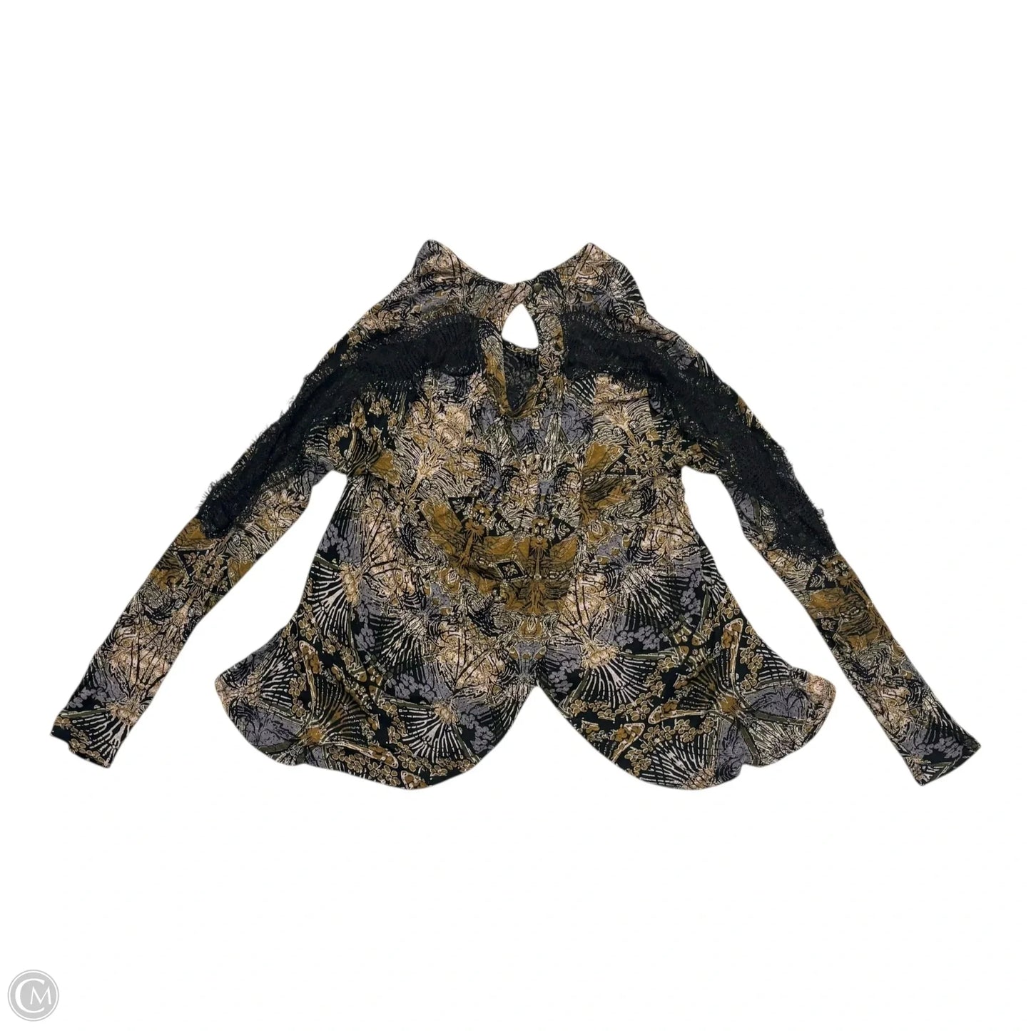 Top Long Sleeve By Free People In Black & Brown, Size: Xs