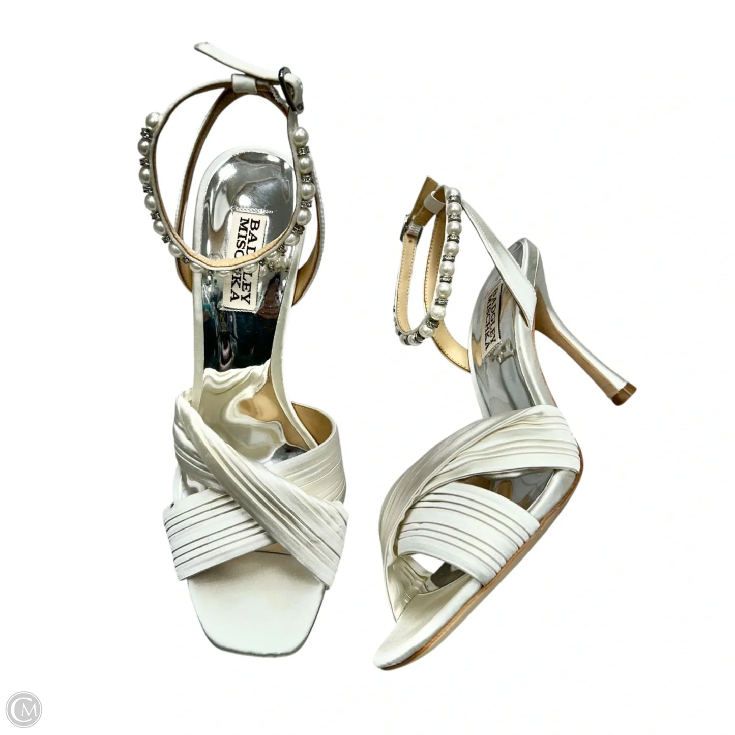 Shoes Heels Block By Badgley Mischka In Ivory, Size: 7.5