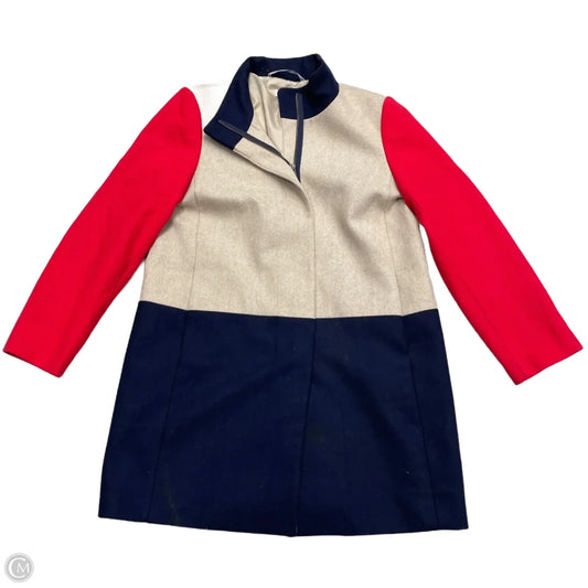 Coat Peacoat By J. Crew In Blue & Red, Size: Xl