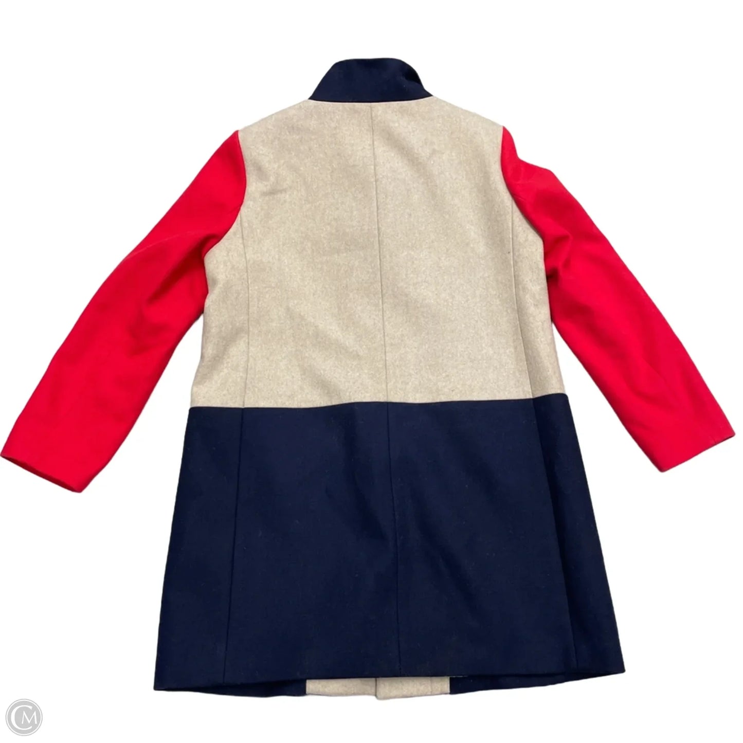 Coat Peacoat By J. Crew In Blue & Red, Size: Xl